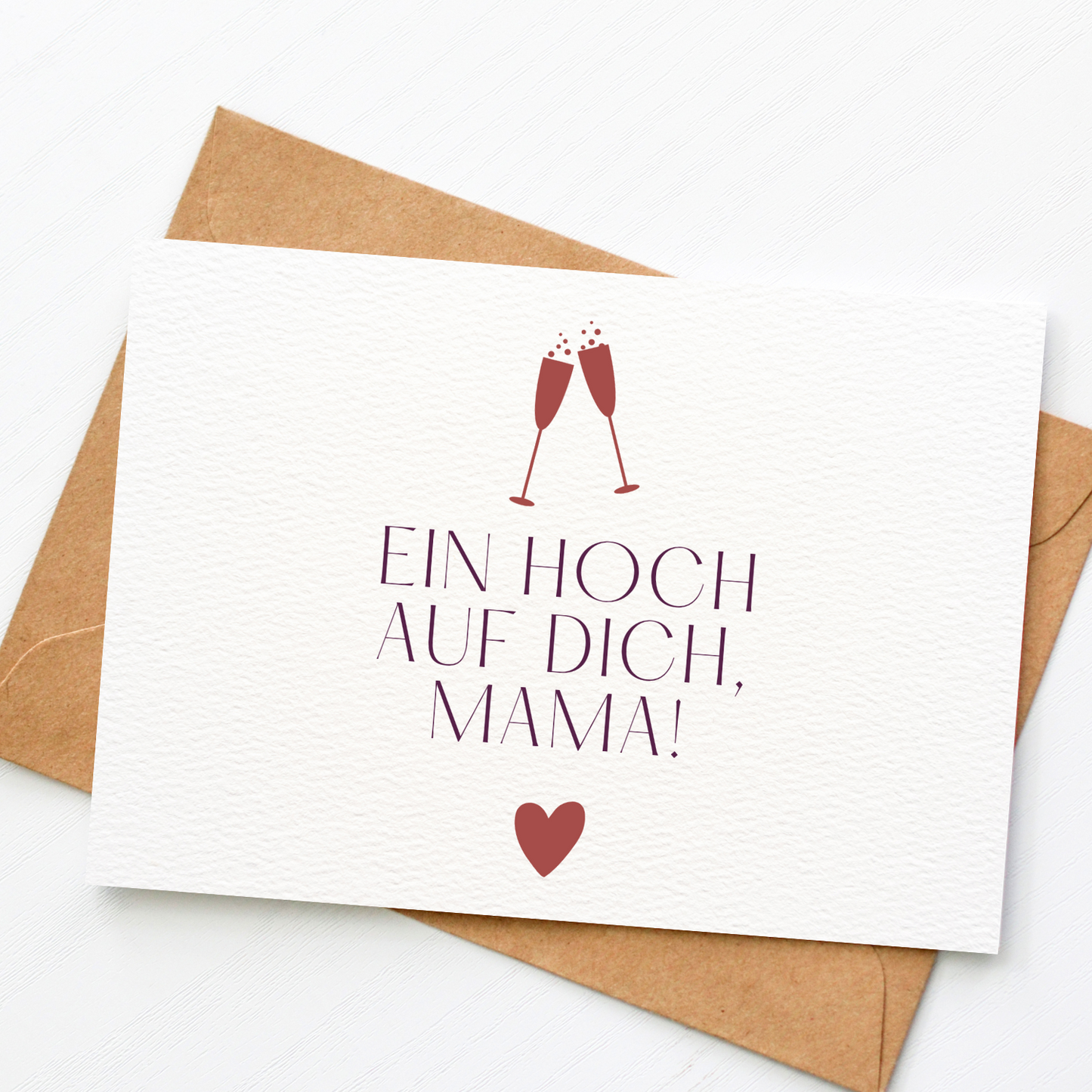 Postkarte: Muttertag | Ein Hoch auf dich, Mama
